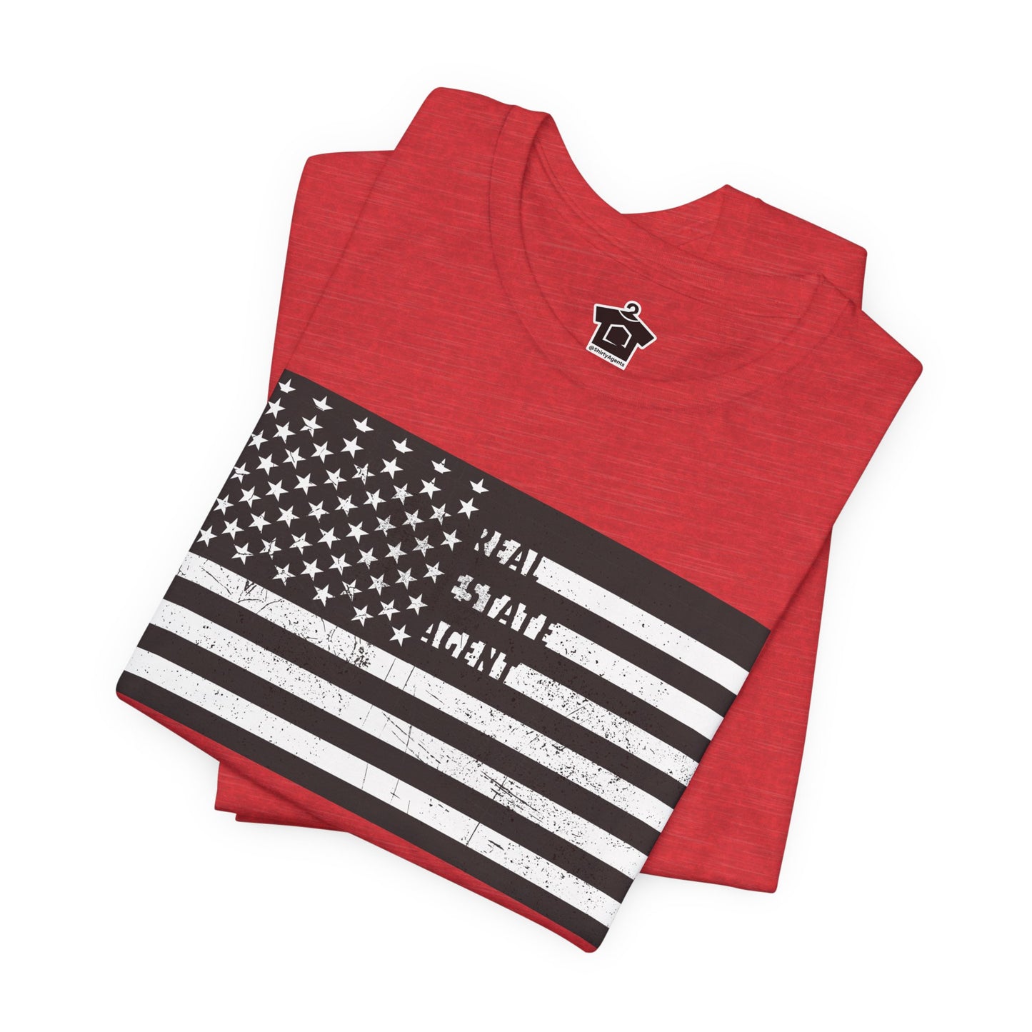 American Flag Real Estate Agent Distressed T-Shirt