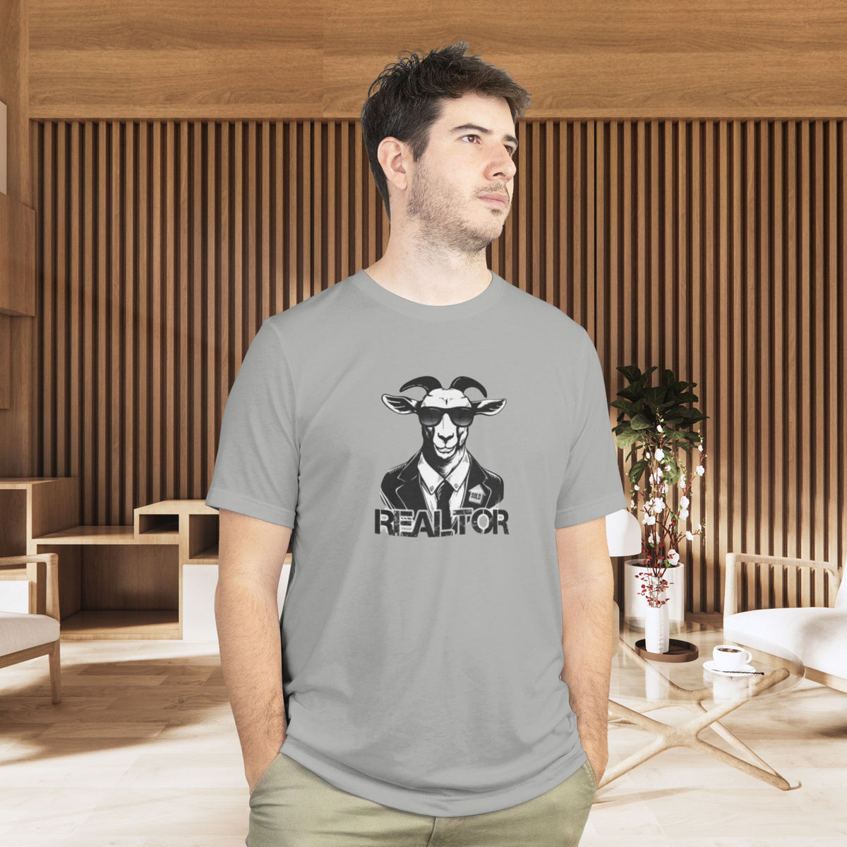 This REALTOR® Is The GOAT – Ultimate Real Estate Classic Tee by ShirtyAgents, product mockup