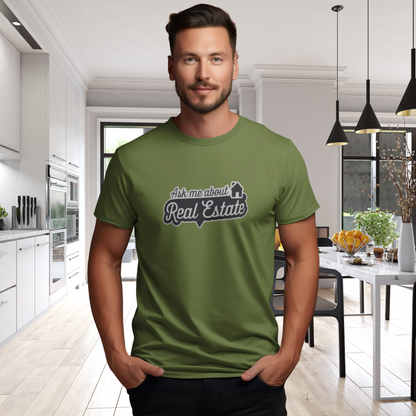 Ask Me About Real Estate Speech Bubble Tee