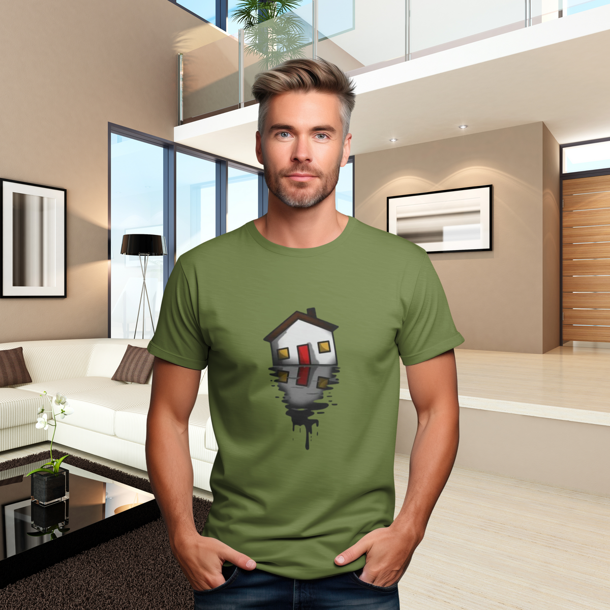 House Melting Over the Horizon Classic Tee by ShirtyAgents, product mockup