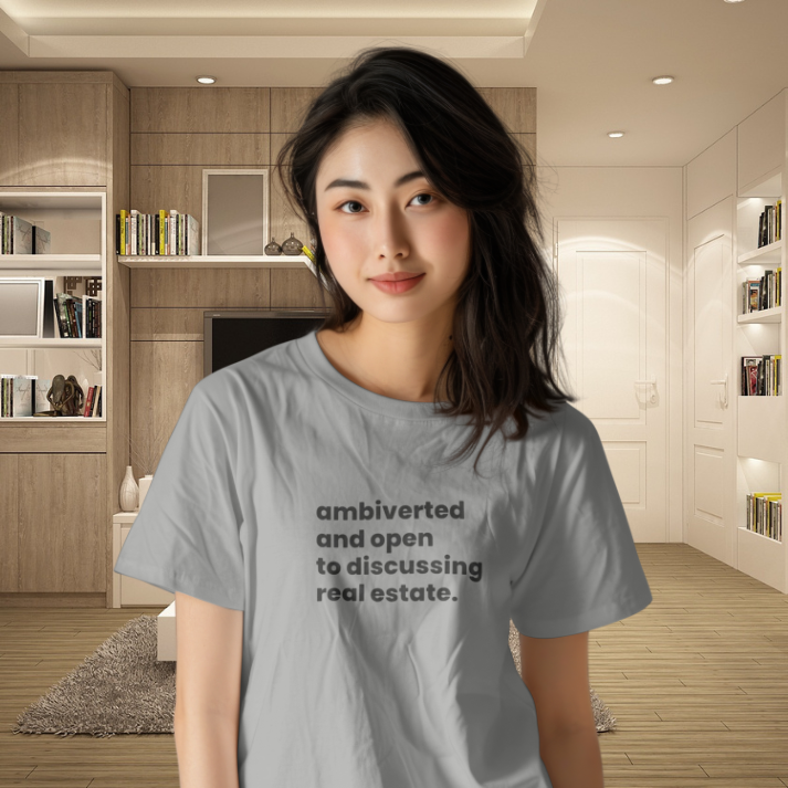 Ambivert Discussing Real Estate Classic Tee by ShirtyAgents, product mockup