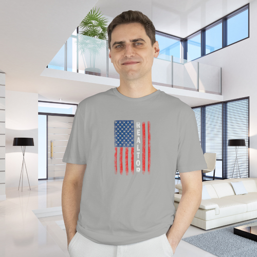 American Flag REALTOR V2 Classic Tee by ShirtyAgents, product mockup