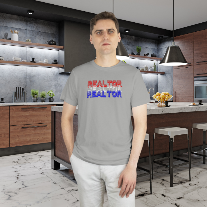 Realtor Red White & Blue Classic Tee by ShirtyAgents, product mockup