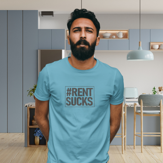 Hashtag Rent Sucks – Unisex Jersey Tee