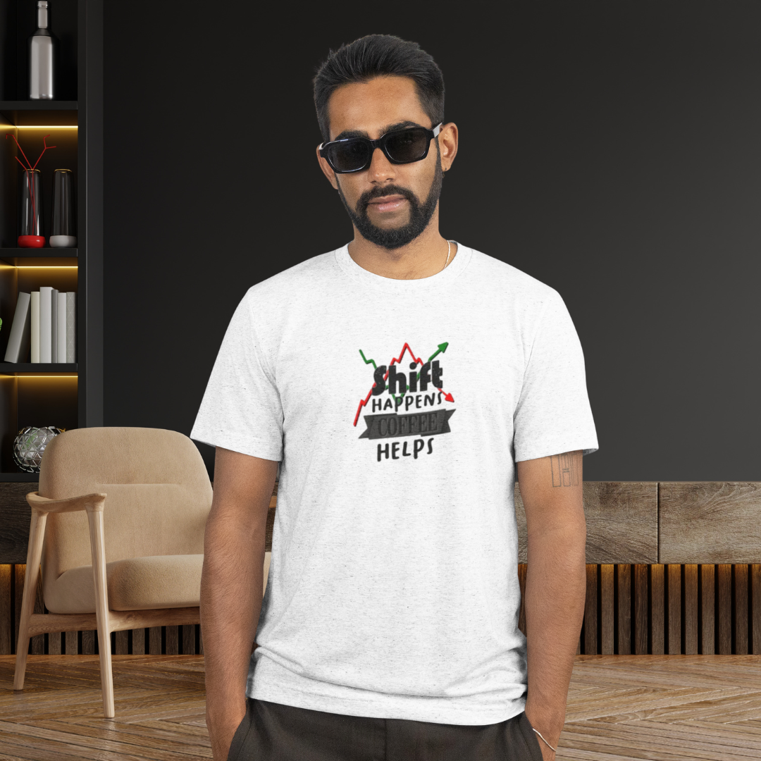 Shift Happens, Coffee Helps – Unisex Jersey Tee