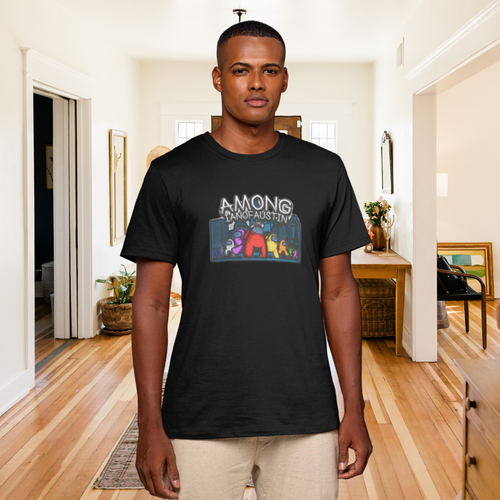 Among Me by ShirtyAgents, product mockup, @ianofAustin design