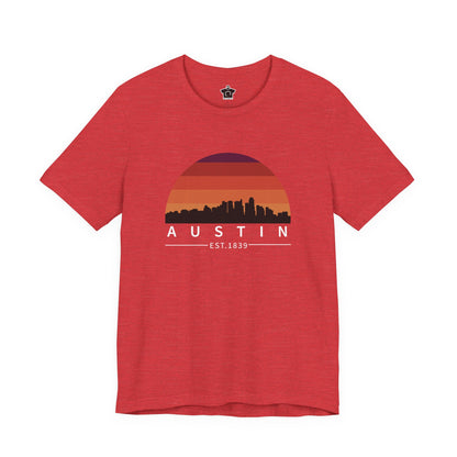 Austin Established Retro Sunset Tshirt