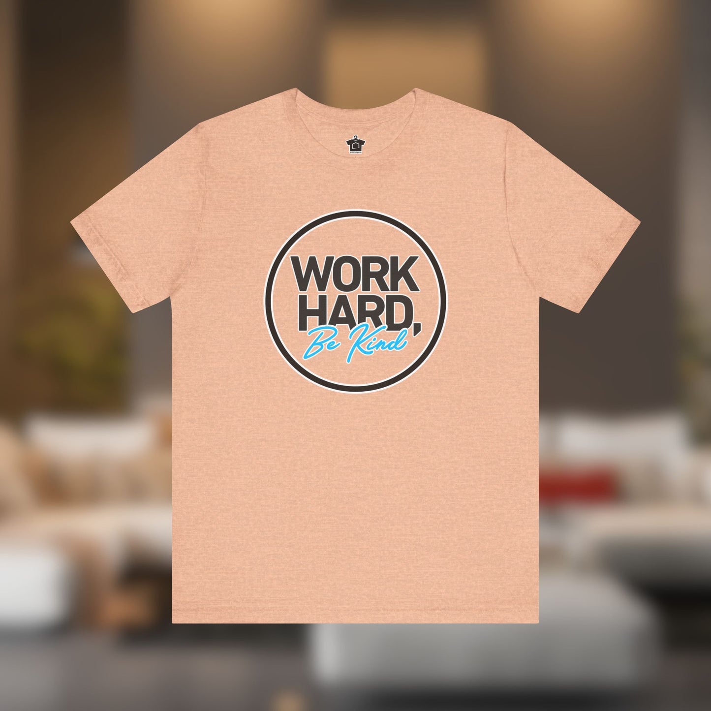 Work Hard, Be Kind Black Circle Tee