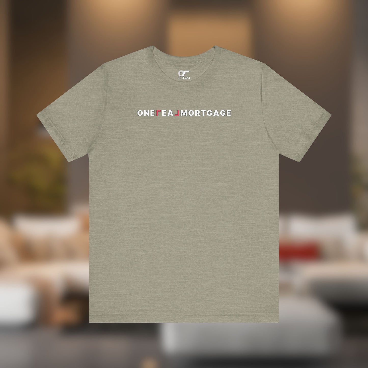 ONE REAL Mortgage Contrast Logo Text Tee