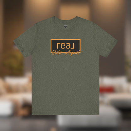 REAL Elite Agent Modern Logo Tshirt (Saffron)