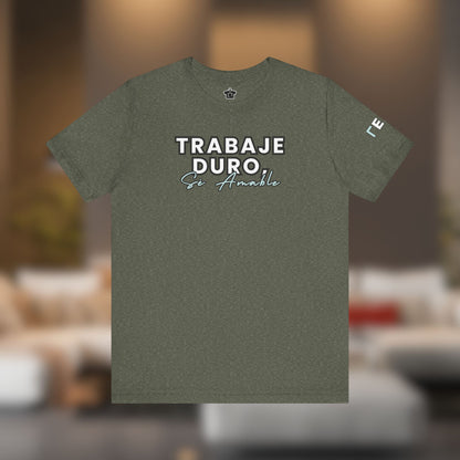 Work Hard, Be Kind – Modern Mint T-Shirt (Español Edition) – Unofficial