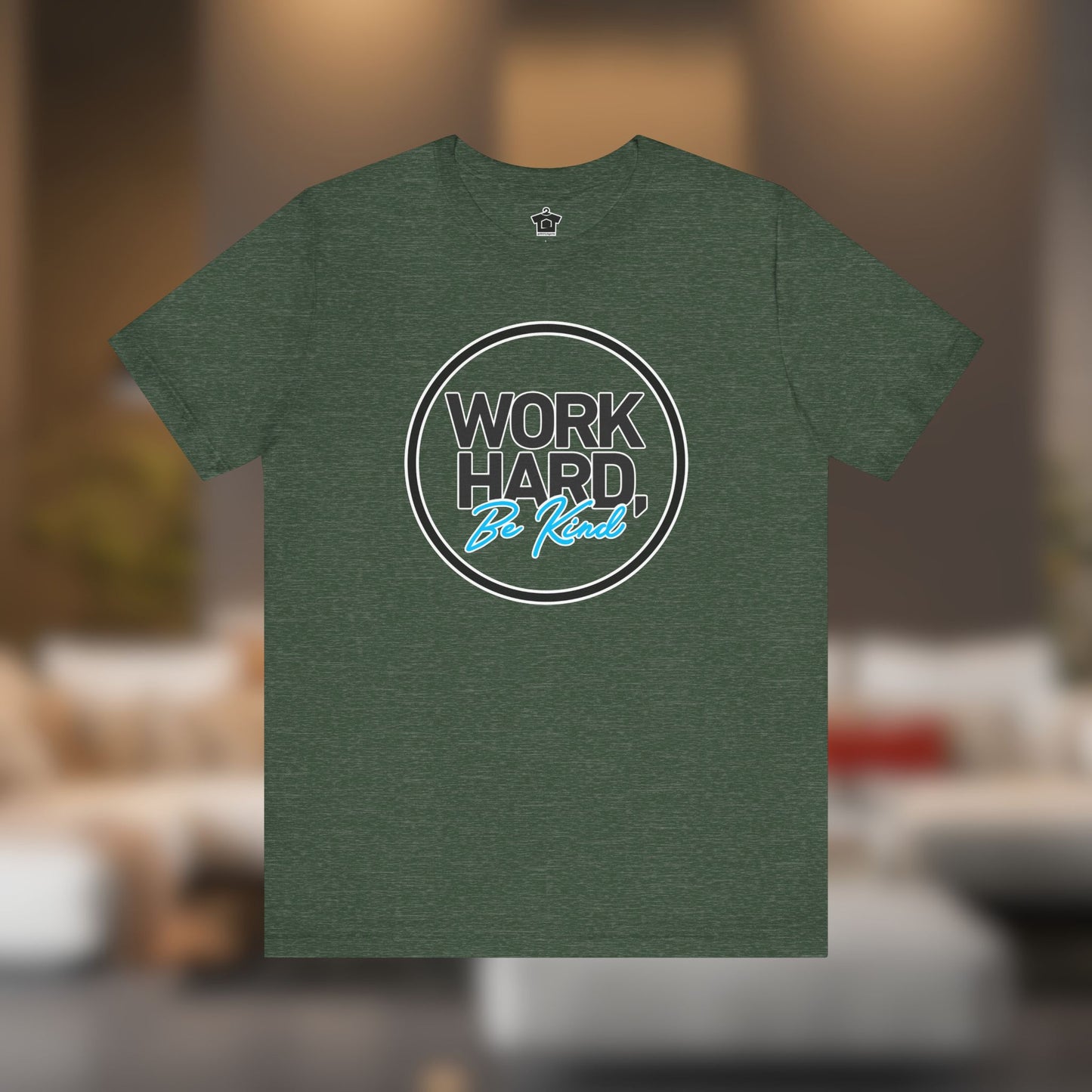 Work Hard, Be Kind Black Circle Tee