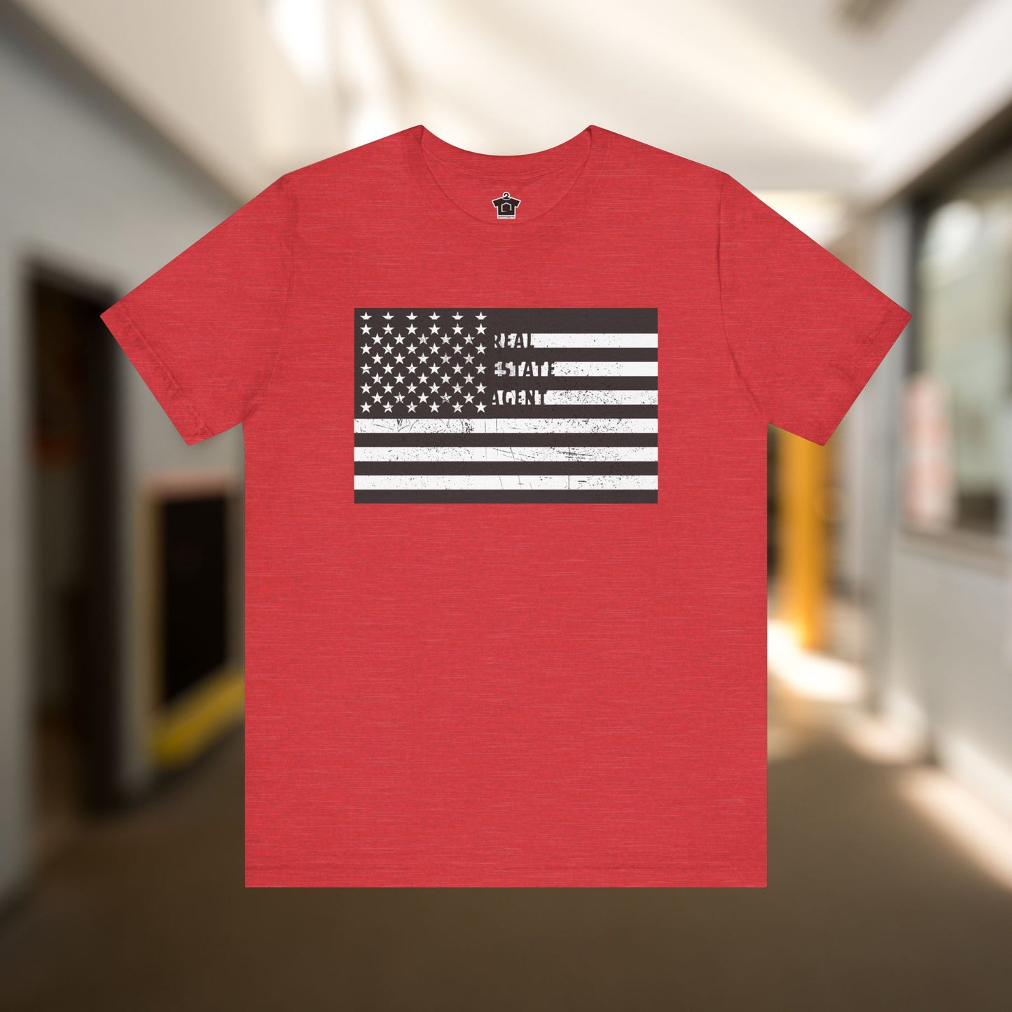 American Flag Real Estate Agent Distressed T-Shirt