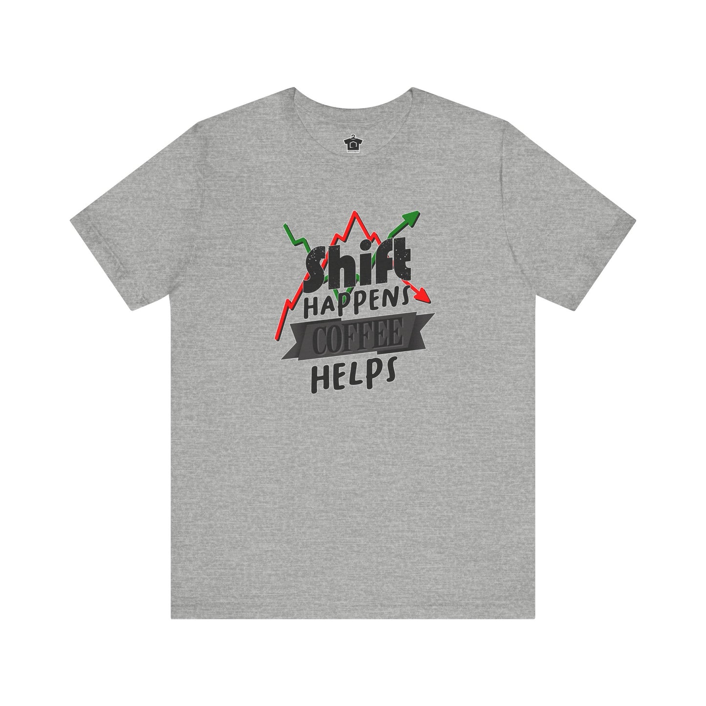 Shift Happens, Coffee Helps – Unisex Jersey Tee