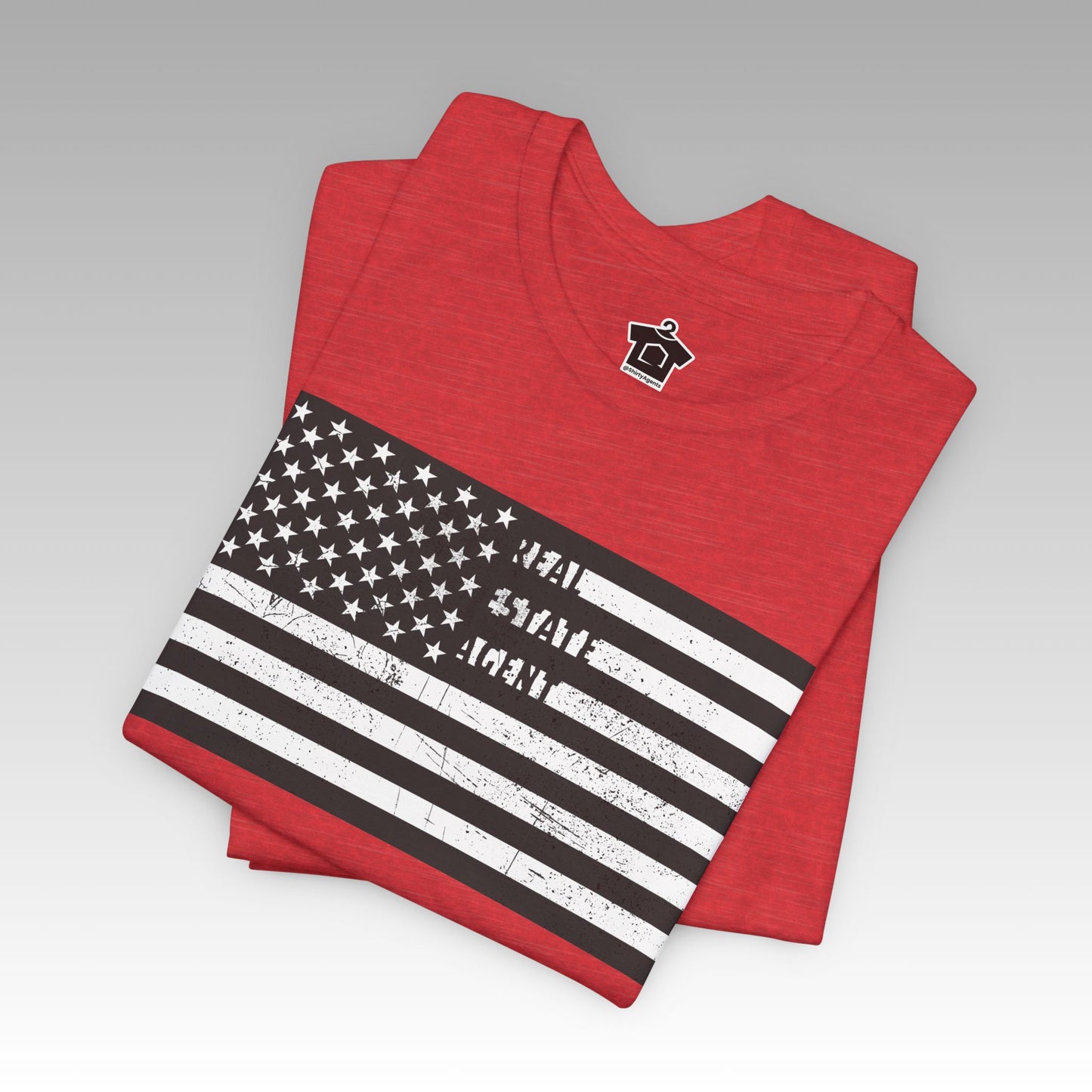 American Flag Real Estate Agent Distressed T-Shirt