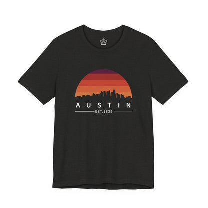 Austin Established Retro Sunset Tshirt
