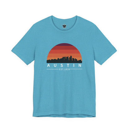 Austin Established Retro Sunset Tshirt