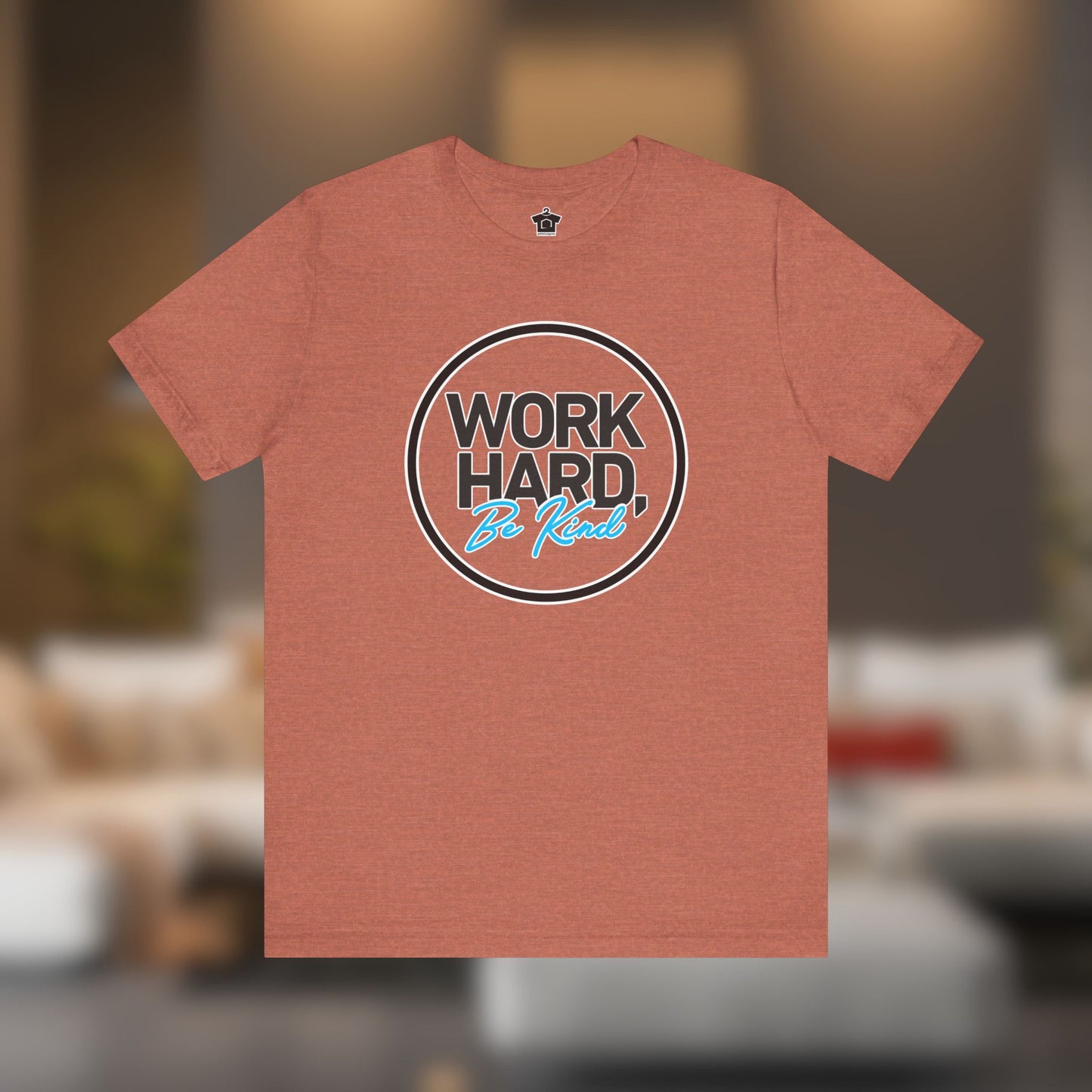 Work Hard, Be Kind Black Circle Tee