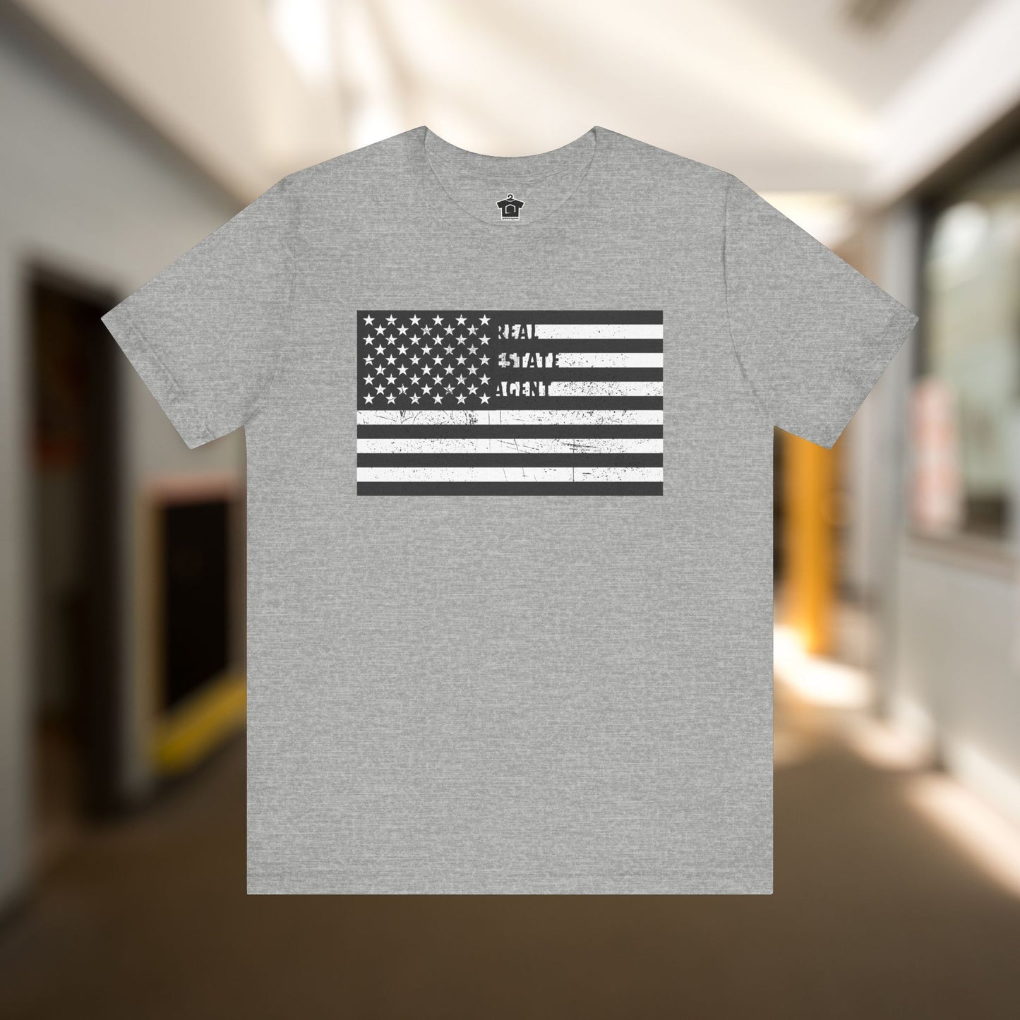 American Flag Real Estate Agent Distressed T-Shirt