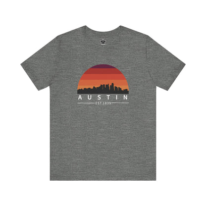 Austin Established Retro Sunset Tshirt