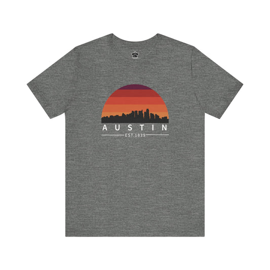 Austin Established Retro Sunset Tshirt