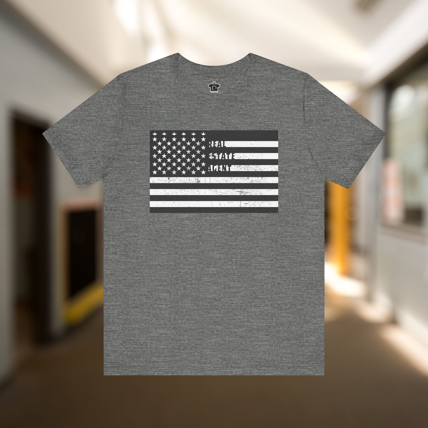 American Flag Real Estate Agent Distressed T-Shirt