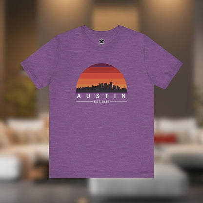 Austin Established Retro Sunset Tshirt