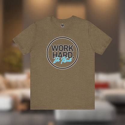 Work Hard, Be Kind Black Circle Tee