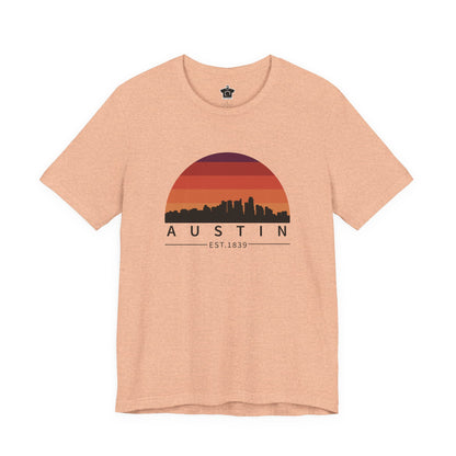 Austin Established Retro Sunset Tshirt