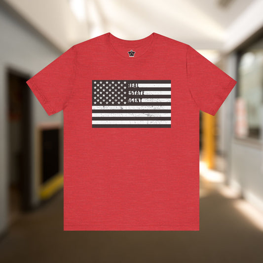American Flag Real Estate Agent Distressed T-Shirt