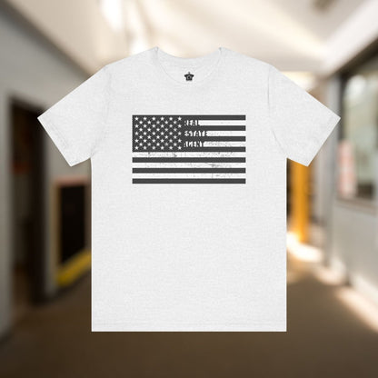 American Flag Real Estate Agent Distressed T-Shirt - T-Shirt | ShirtyAgents