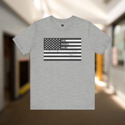 American Flag Real Estate Agent Distressed T-Shirt - T-Shirt | ShirtyAgents