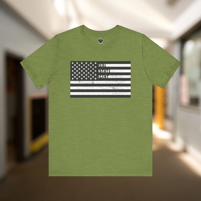 American Flag Real Estate Agent Distressed T-Shirt - T-Shirt | ShirtyAgents