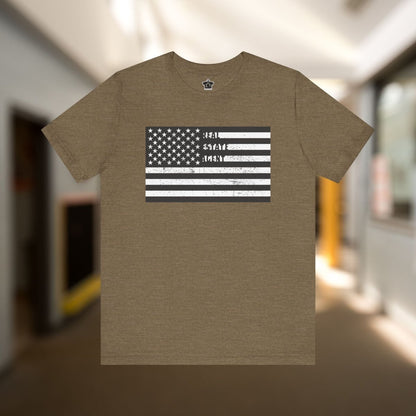 American Flag Real Estate Agent Distressed T-Shirt - T-Shirt | ShirtyAgents