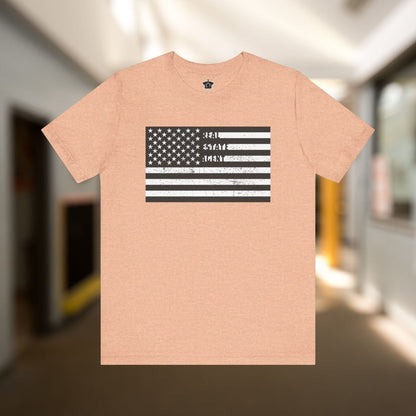 American Flag Real Estate Agent Distressed T-Shirt - T-Shirt | ShirtyAgents