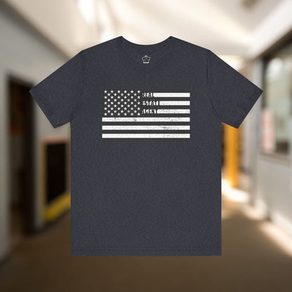 American Flag Real Estate Agent Distressed T-Shirt - T-Shirt | ShirtyAgents