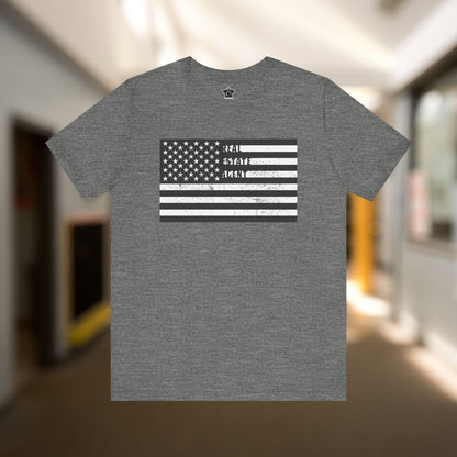 American Flag Real Estate Agent Distressed T-Shirt - T-Shirt | ShirtyAgents