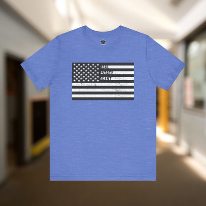 American Flag Real Estate Agent Distressed T-Shirt - T-Shirt | ShirtyAgents