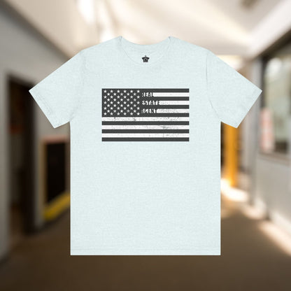 American Flag Real Estate Agent Distressed T-Shirt - T-Shirt | ShirtyAgents