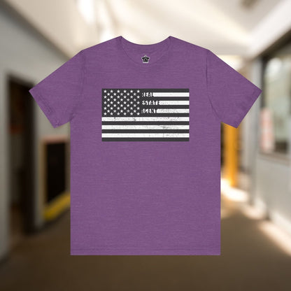 American Flag Real Estate Agent Distressed T-Shirt - T-Shirt | ShirtyAgents