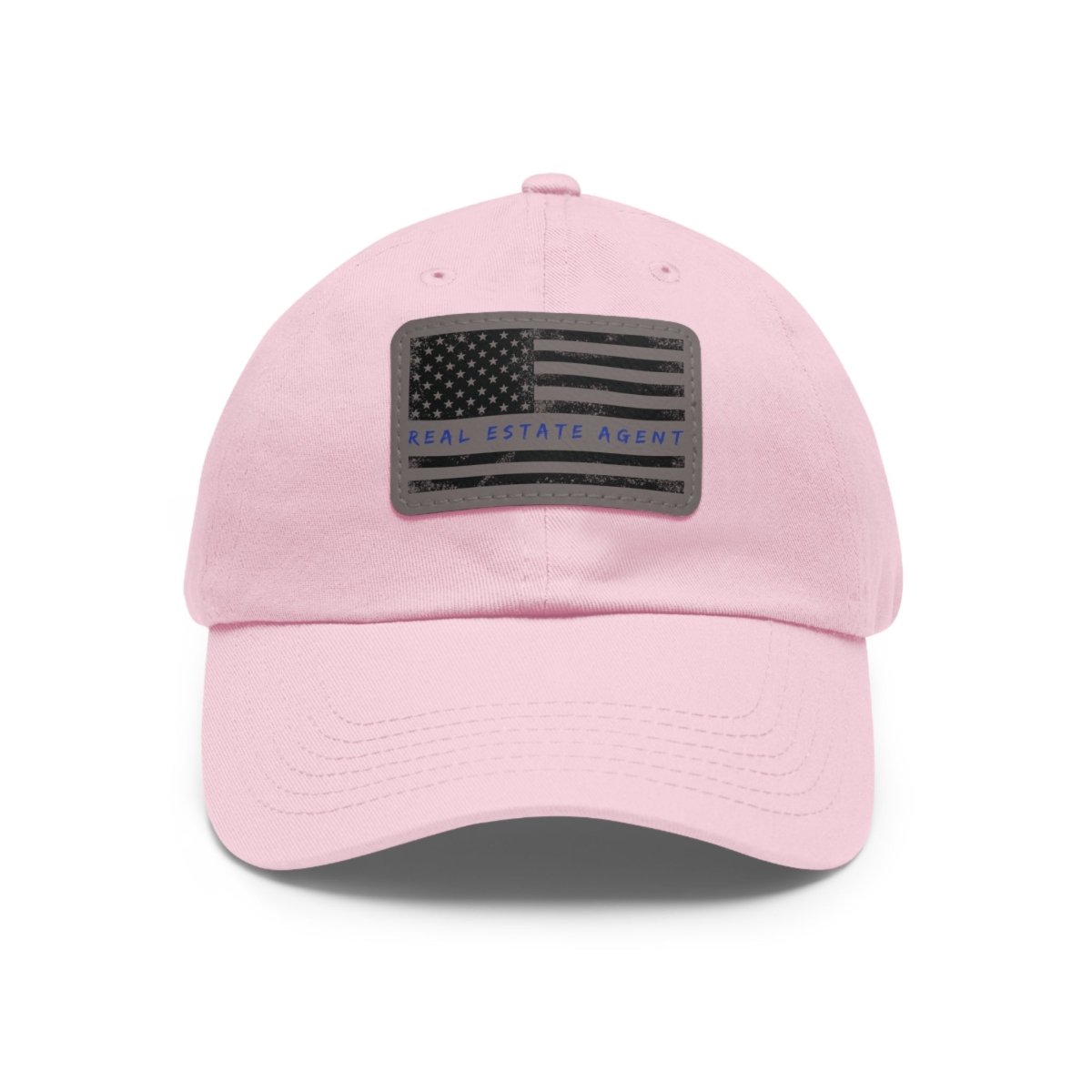 American Flag Real Estate Agent Hat with Leather Patch - Hats | ShirtyAgents