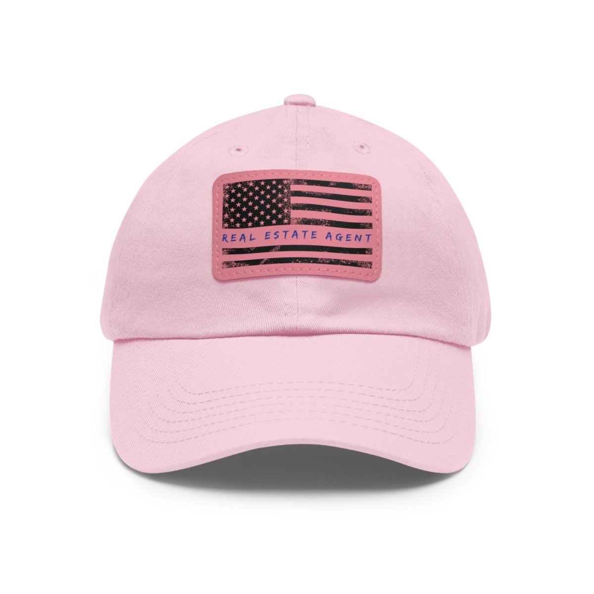 American Flag Real Estate Agent Hat with Leather Patch - Hats | ShirtyAgents