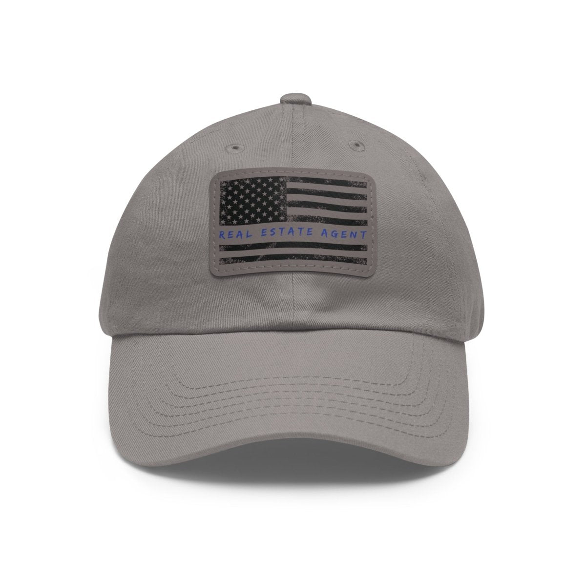 American Flag Real Estate Agent Hat with Leather Patch - Hats | ShirtyAgents