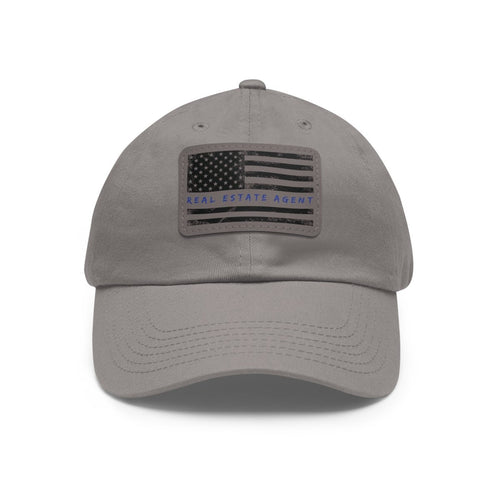 American Flag Real Estate Agent Hat with Leather Patch - Hats | ShirtyAgents