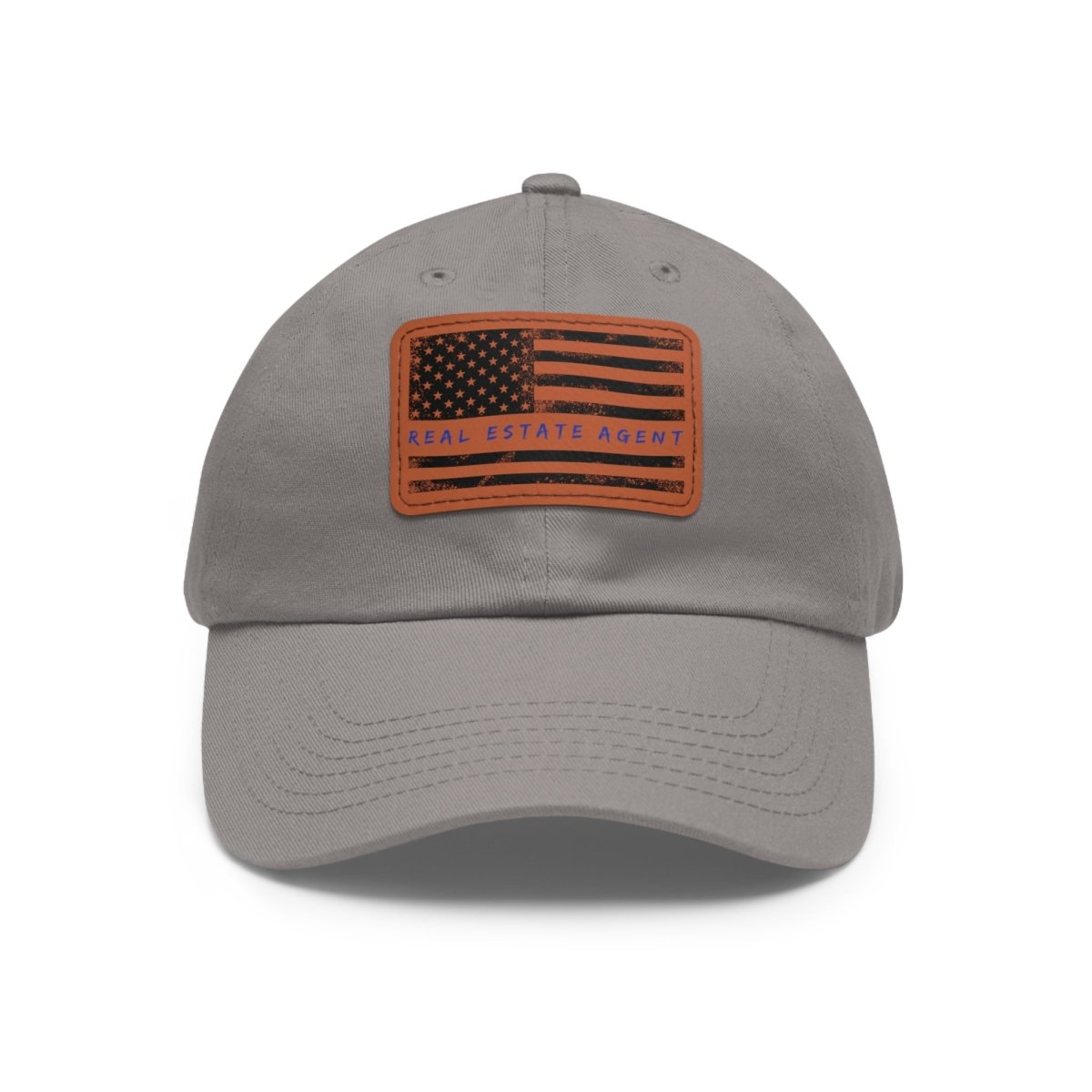 American Flag Real Estate Agent Hat with Leather Patch - Hats | ShirtyAgents