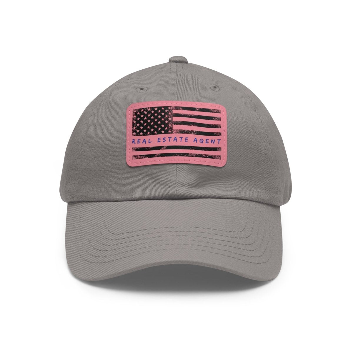 American Flag Real Estate Agent Hat with Leather Patch - Hats | ShirtyAgents