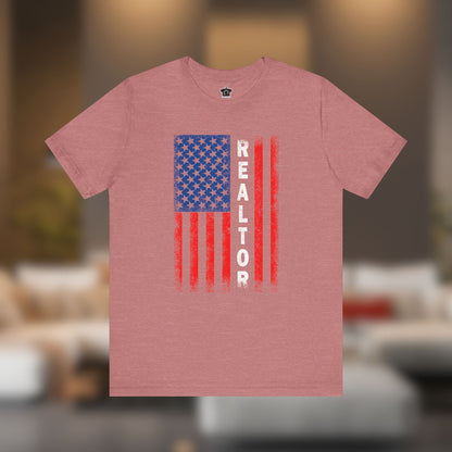 American Flag REALTOR V2 T-Shirt - T-Shirt | ShirtyAgents