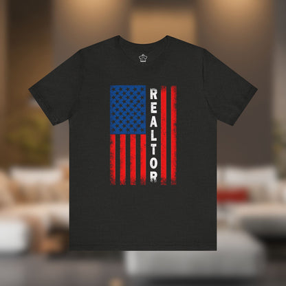 American Flag REALTOR V2 T-Shirt - T-Shirt | ShirtyAgents
