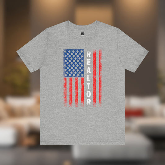 American Flag REALTOR V2 T-Shirt - T-Shirt | ShirtyAgents