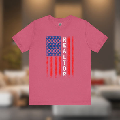 American Flag REALTOR V2 T-Shirt - T-Shirt | ShirtyAgents